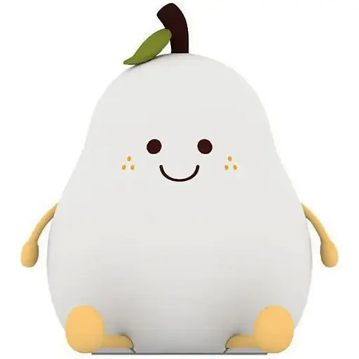 Декоративный детский ночник Веселая Грушка силиконовый аккумуляторный светильник для сна - фото 1