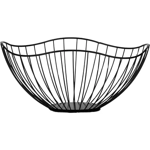Фруктовница Elisey Вкусы лета металлическая черная 25х13 см (9141-001)