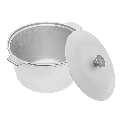 Каструля алюмінієва із кришкою 1.5 л, Полімет Сірий 83387 - фото 1