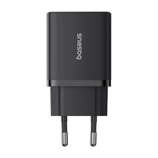 Блок живлення зарядний адаптер Baseus Cube Fast Charger 2 порти C + U 30 W (P10111404113-00) чорний - фото 3