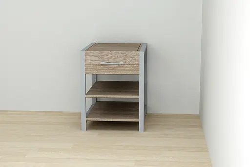 Тумба універсальна Ferrum-decor Вів'єн 1/2 50x41x40 сірий ДСП Дуб Сонома Трюфель 16мм (FRD-104137)