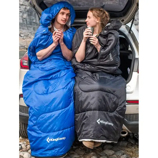 Спальный мешок KingCamp Lona 250 Comf +12°C / Lim +7°C / Extr -3°C Blue - фото 3