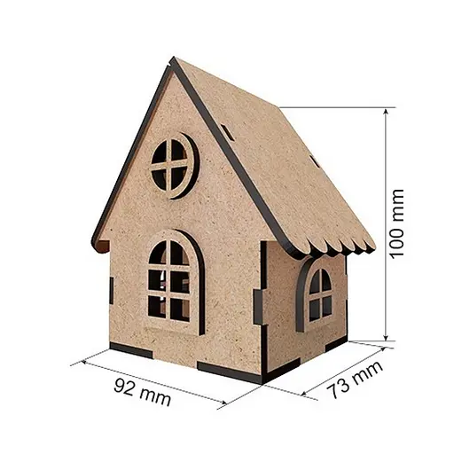 Заготовка для декорування "Будиночок 12" FDPO-403 з LED свічкою в комплекті - фото 5