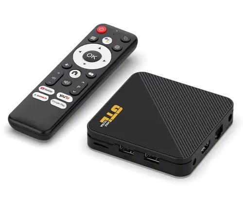 ТВ-приставка GTL Max Ultra, Black, Allwinner H313 (4 ядра), 2Gb, 16Gb, WiFi 6 / Bluetooth, RJ45, 2xUSB 2.0, microSD, Android 14, пульт ДУ с голосовым управлением - фото 3