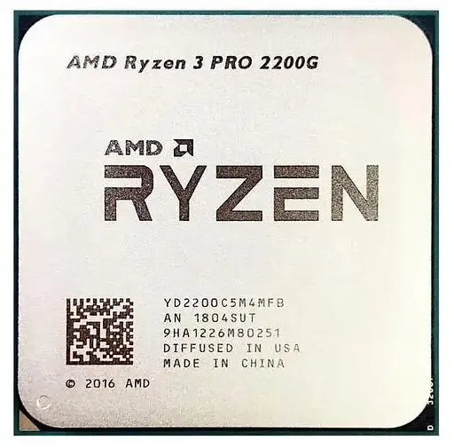 Процесор AMD Ryzen 3 2200G (YD2200C5M4MFB) (Socket AM4, 4T, 3.7 ГГц, Tray) Б/в - фото 1