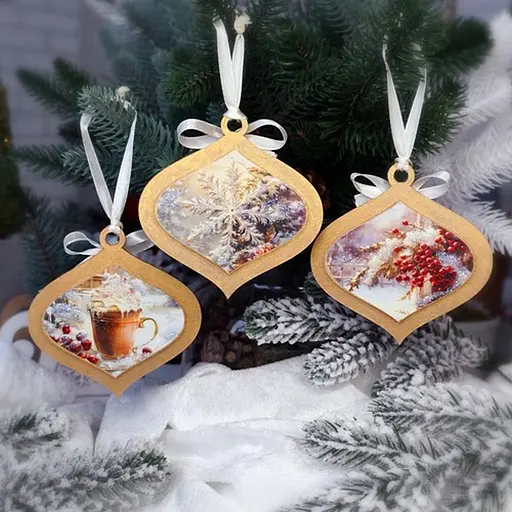 Творческий набор для создания 3-х елочных украшений "Cozy Winter" FDCKW-054 - фото 3