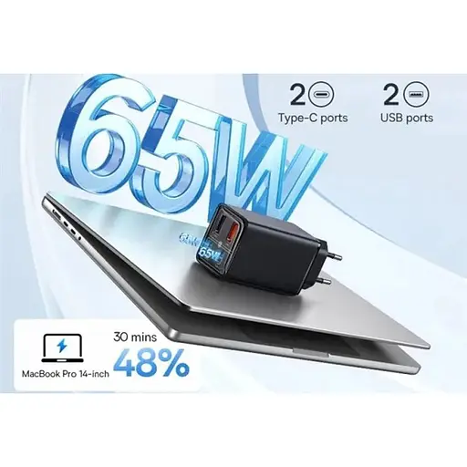 Сетевое зарядное устройство Baseus GaN6 Pro Black (P10162701113-00) [127638] - фото 8