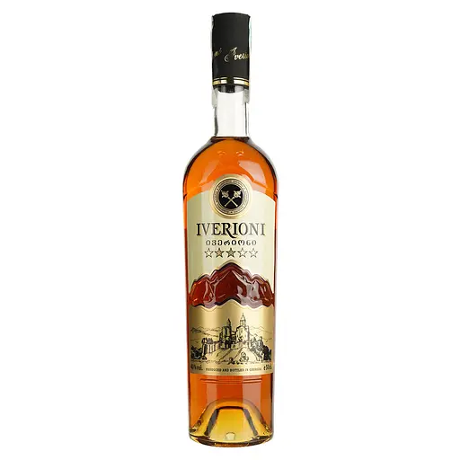 Бренди Iverioni 5 звезд 40% 0.5 л 