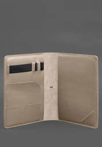 Шкіряний блокнот А5 (софт-бук) 9.4 світло-бежевий - фото 4