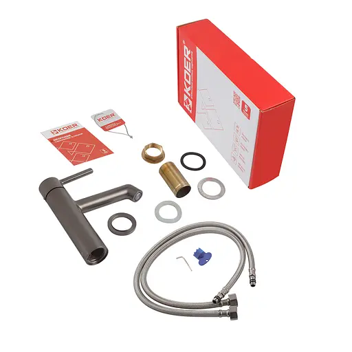 Смеситель для умывальника Koer KB-10029-07 Grafite KR5495 Графит - фото 3