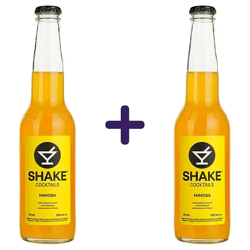 Напій слабоалкогольний Shake Cocktails Mimosa 7% 0.33 л х 2 шт. - фото 1