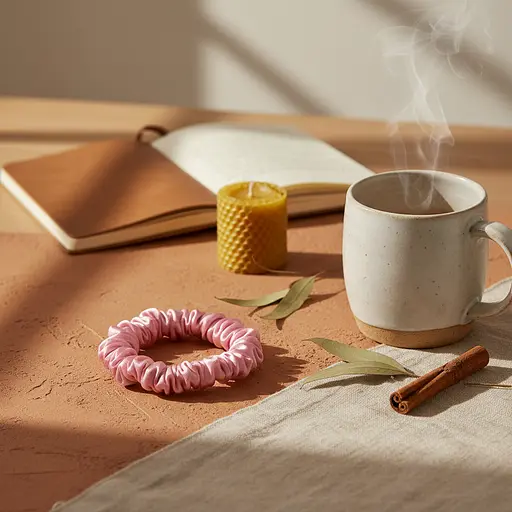 Набор из 5 штук шелковых резинок для волос Чумацкий Шлях - выбери настроение - Choose Your Mood Размер S (1239-02) - фото 10