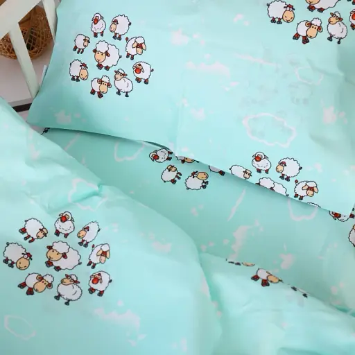 Комплект постельного белья MirSon Бязь 20-0030 Lambs 160x220 см голубой (2200010267648) - фото 5