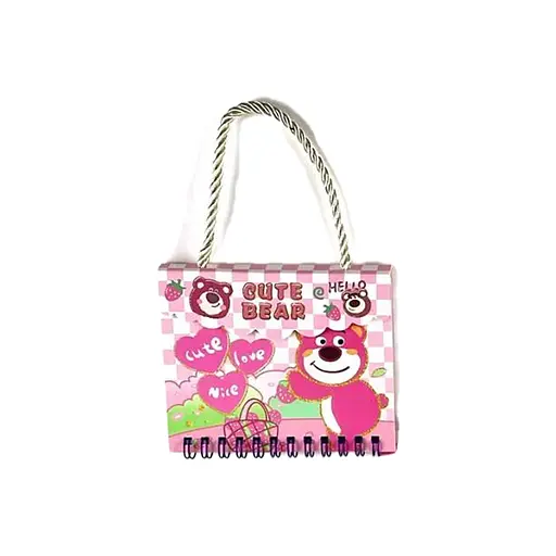 Блокнот на спіралі Сумочка-Ведмедик WZ-002, 70 аркушів, 9x11.5 см (В асортименті)