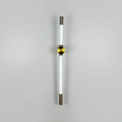 Лінійний настінний латунний світильник Line F Pipeline 60 см Арт. WB4/600 AB - фото 7