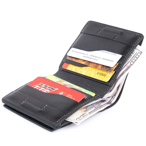 Кожаный портмоне Grande Pelle 9.5х10х2 см acs0016032 - фото 4