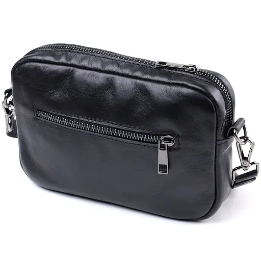 Классическая сумка кросс-боди Shvigel из гладкой натуральной кожи 21х13.5х5 см sum0027038 - фото 2