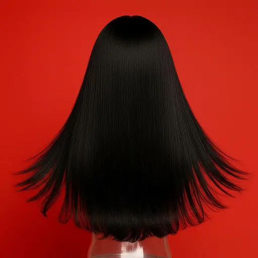 Парик аниме прямые волосы 70 см длинная челка женская черная - фото 2
