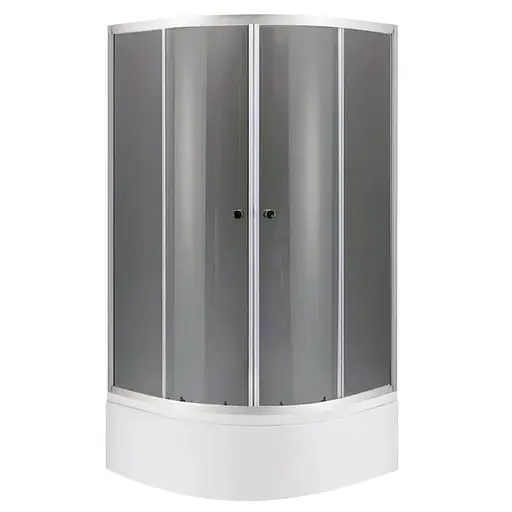 Душевая кабина с высоким поддоном Mixxus Plain SCT01 -90x90x195-GR Satin серое тонированное стекло 4 мм MI6895, Универсальная, тонированная, хром матовый - фото 1