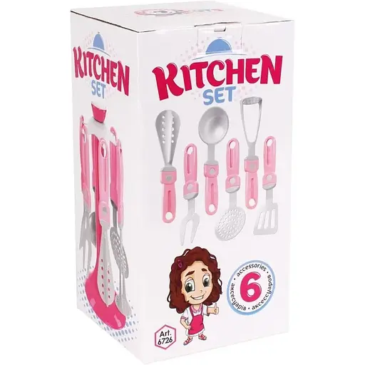 Кухонный набор Technok Toys ТехноК (6726) для девочки. На стойке, 6 предметов - фото 4