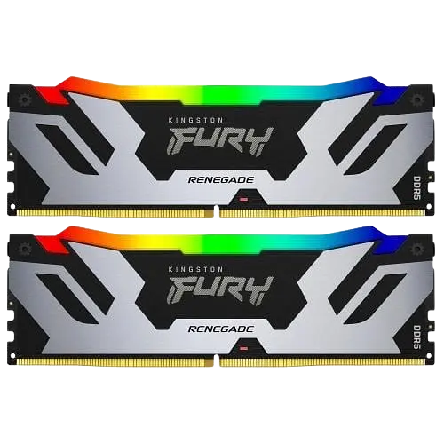 Оперативна пам'ять Kingston Fury 96GB (2x48GB) DDR5 6000MHz Renegade RGB Silver (KF560C32RSAK2-96)