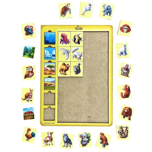 Деревянный детский сортер "Ассоциации животные" Ubumblebees (ПСД300) PSD300 - фото 2