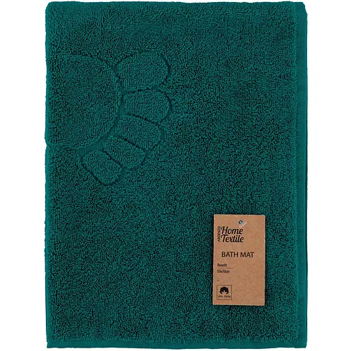 Килимок для ніг махровий Ardesto Benefit 50х70 см 100% бавовна темно-зелений (ART2457EM)  - фото 1