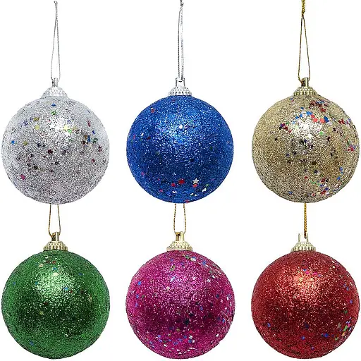 Набір ялинкових іграшок Кулі, ACF22052-6, 6 шт., 5.5 см