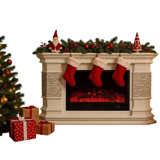 Електричний камін Palermo Bluetooth звук потріскування дров 1500Вт (10080119) - фото 2