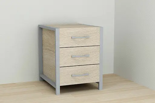 Тумба универсальная Ferrum-decor Вивьен 3 50x41x40 серый ДСП Дуб Сонома 16мм (FRD-104198) - фото 4