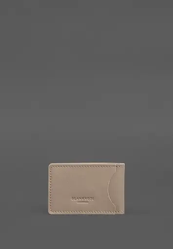 Кожаная обложка на удостоверение ГСЧС с карманом светло-бежевая - фото 5