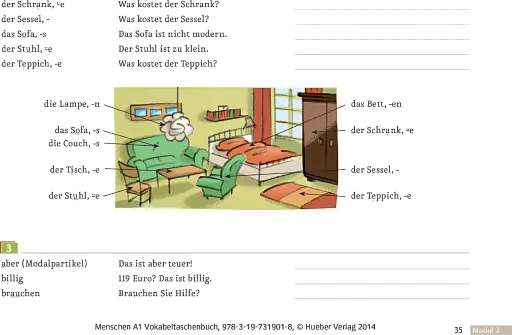 Menschen A1. Vokabeltaschenbuch - фото 8