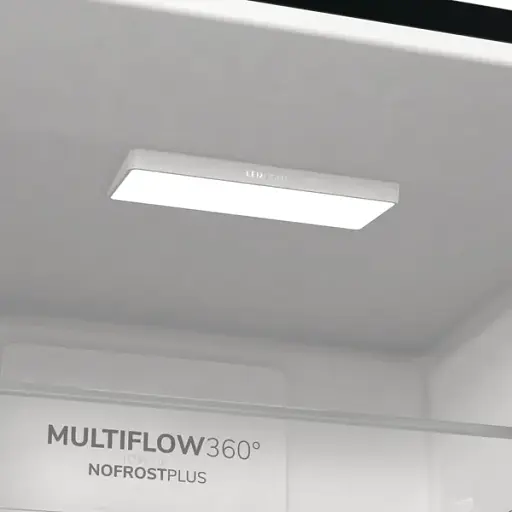 Холодильник Gorenje с нижней морозной камерой 185х60х60 см 2 двери 204(96) л А++ NoFrost+ LED дисплей черный - фото 7