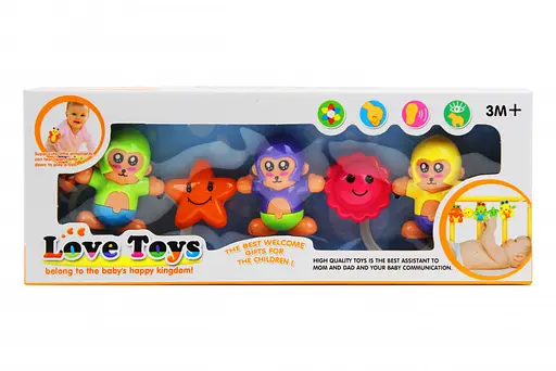 Детский набор погремушка для коляски 432D, 5 погремушка