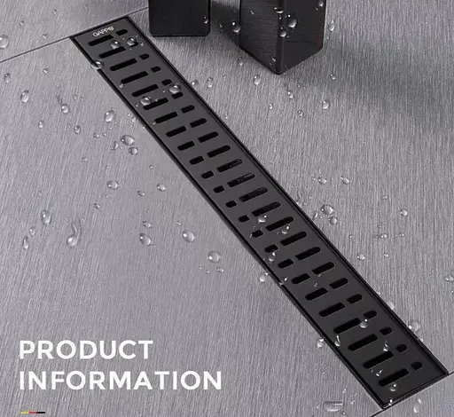 Душевой трап Gappo 70х600 мм, нержавеющая сталь, черный G86007-36 - фото 2