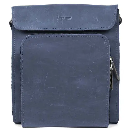 Мужская кожаная сумка через плечо TARWA 26х22х6 см sum0028374 - фото 3