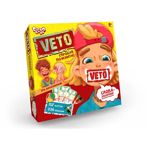 Настольная игра Danko Toys Вето (Veto) (укр.) (VETO-01-01U) - фото 1