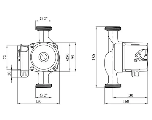 Циркуляционный насос Forwater 32/8-180 с гайками (CV022057) - фото 4