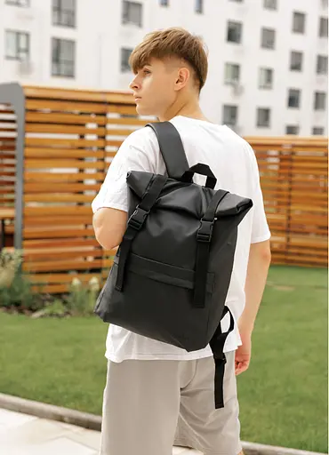 Мужской рюкзак Sambag RollTop LSHm черный 43 х 31 х 14 см (24211001m) - фото 1