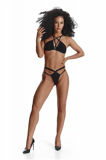 Комплект білизни Demoniq LadyX Casilda M чорний - фото 2