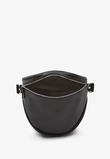 Шкіряна сумка поясна-кроссбоді Vacation чорна - фото 5
