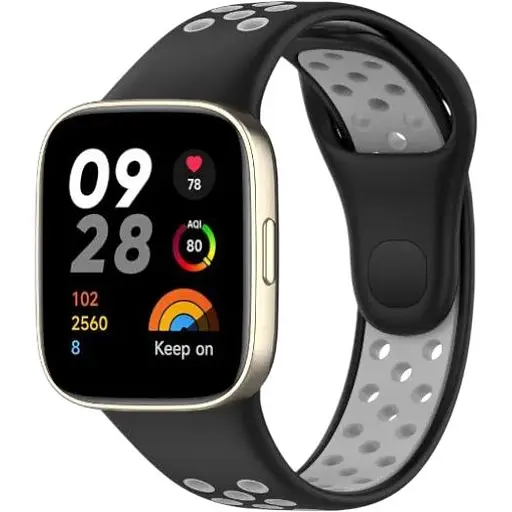 Ремешок DK для Xiaomi Redmi Watch 3 Silicone Sport Band Nike (black / grey)