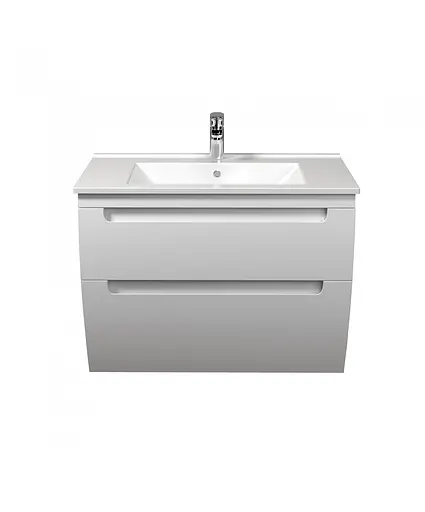 Тумба підвісна Мойдодир Trend 80-A у ванну з Creavit умивальником Su-80 Білий - фото 7