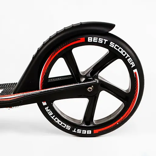 Самокат Best Scooter складаний Від 3 до 16 років Чорно-червоний 000231298 - фото 5