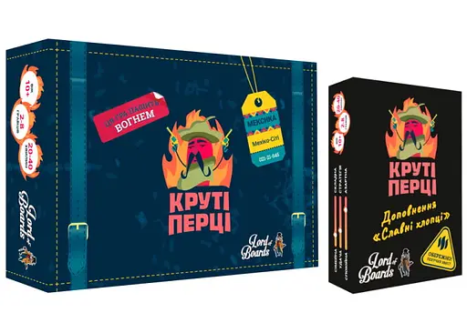 Настольная игра Lords of Boards Крутые Перцы с дополнением Славные Ребята (укр.) + уникальное промо! (LOB2204UA+1)