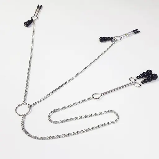 Зажимы для сосков и клитора Art of Sex - Nipple and clit clamps Pearl - фото 2