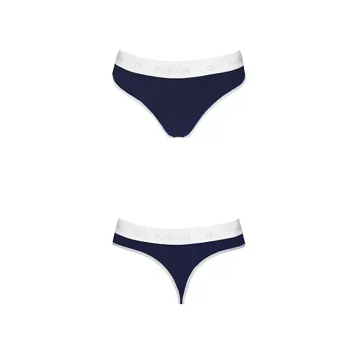 Спортивные трусики-стринги Passion PS007 Panties navy blue L - фото 3