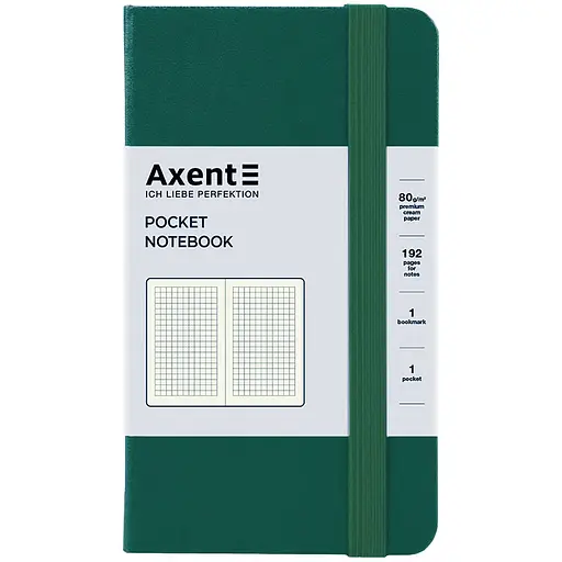Книга записная Axent Partner A5- в клеточку 96 листов малахит (8201-31-A)