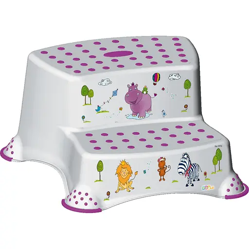 Подставка-ступенька для ванной Keeeper Hippo на две ступени белая (8055) - фото 1