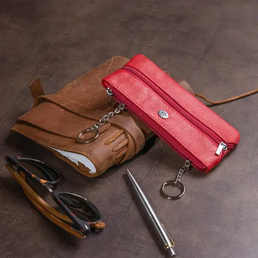 Жіночий шкіряний гаманець-ключниця ST Leather 15.5х7х0.5 см acs0015807 - фото 7